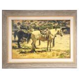 Brad Schmitt (1956)  oil on board - 2  Horses