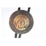 Rare Sunset Trails Sterling Silver &10K Gold Bolo