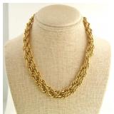 14kt Gold rope chain necklace - 51.6 gms