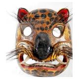 Vintage Mexican Folk Art 'Tecuï¿½n' Jaguar Mask