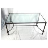 Wrought Iron Coffee Table with glass top
