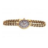 14kt Tiffany ladies watch with braided gold band