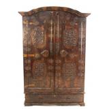 Antique Spanish/Gothic Cabinet with Copper Straps