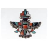 A Zuni Inlaid Knife Wing pendant