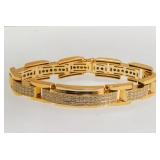 14kt Gold & 6.76 Carat Diamond Link Bracelet