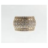 14kt Gold Custom Bombe 2.5 ctw Diamond ring