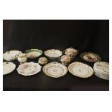 13 German & Limoges porcelains, plates ...