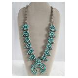 Zuni Sleeping Beauty Squash Blossom Necklace