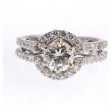 18kt White Gold 2.18 Carat Halo Diamond Ring