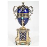 Reuge Imperial Blue Serpent Clock Music Box