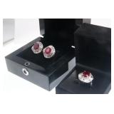 14kt Gold Burmese Ruby & Diamond 3-Piece Suite