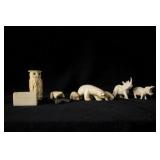 Collection of 9 miniature figures