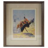 W.R. Leigh Bulldogging Lithograph