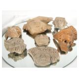 Mesoamerican, Maya, Aztec Pottery faces and Shards