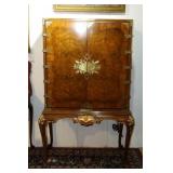 French   burlwood  liquor cabinet 64