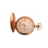 Antique Waltham 15J Engraved Hunting Pocket Watch