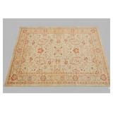 Vintage Turkish Oushak Earth Tone Wool Rug 9 x13