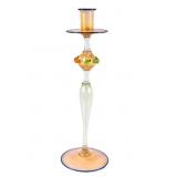 Murano" Aventurine" Art Glass Candlestick 9"