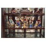 Five Chinese Famille Rose porcelain court lady