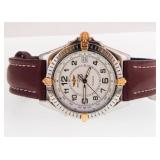 Breitling gold stainless steel wings sports watch