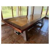 Monumental Brazilian Hard  Wood Trestle Table