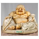 Monumental Chinese Shoushan Stone Maitreya Buddha