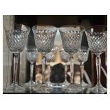 Four Lead crystal wine glasses