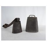 2  large Antique Cowbells