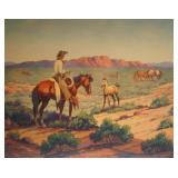 Tillman Parker Goodan lithograph - Cowboys
