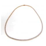Ladies18kt Gold 12.4 VVS Diamond Riviera Necklace
