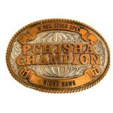 1978 PCHJSHA Steer Sterling Silver Trophy Buckle