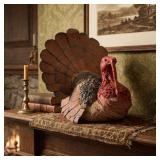 PAPER MACHE TOM TURKEY HOLIDAY CENTERPIECE