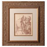 BARTOLOMEO PASSAROTTI 'THREE SAINTS' 1750 ETCHING
