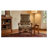 CARVED BEECHWOOD ARMCHAIR SOUTHERWESTERN