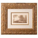 CLAUDE LORRAIN 'PASTORAL LANDSCAPE' 1837 AQUATINT