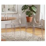 KARTELL STYLE VICTORIA GHOST ACRYLIC SIDE CHAIRS