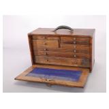 1920s AMERICAN 7-DRAWER OAK MACHINIST TOOL CHEST