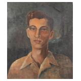 PROPHET 40s ASHCAN SCHOOL PAINTING PORTRAIT OF MAN