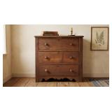 19c AMER. PRIMITIVE PINE COTTAGE CHEST OF DRAWERS
