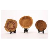 TRIO OF NATIVE OR REGIONAL COILED BASKETS