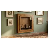 c1900 ANTIQUE TIGER OAK WALL-MOUNTED DISPLAY CASE