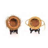 2 NATIVE OR FOLK ART STYLE BASKETS