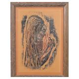 MARY BURNS 'SILENT' MID-CENTURY WOODBLOCK PRINT
