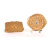 'LITTLE EAGLE WOMAN' COILED BASKET & BEADED POUCH
