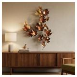 CURTIS JERÉ MCM MAPLE LEAF METAL WALL SCULPTURE