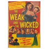 1954 THE WEAK & THE WICKED ONE-SHEET MOVIE POSTER