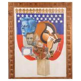 GEORGE HERMELINK POP ART ASSEMBLAGE 'ee cummings'