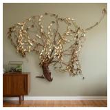 MID-CENTURY BRUTALIST COPPER/ BRASS TREE WALL ART