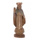 18-19c ST. JOHN CARVED WOOD SANTO SCULPTURE