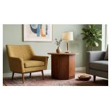 LANE MCM OCTAGONAL BASE ROUND TABLE CABINET
